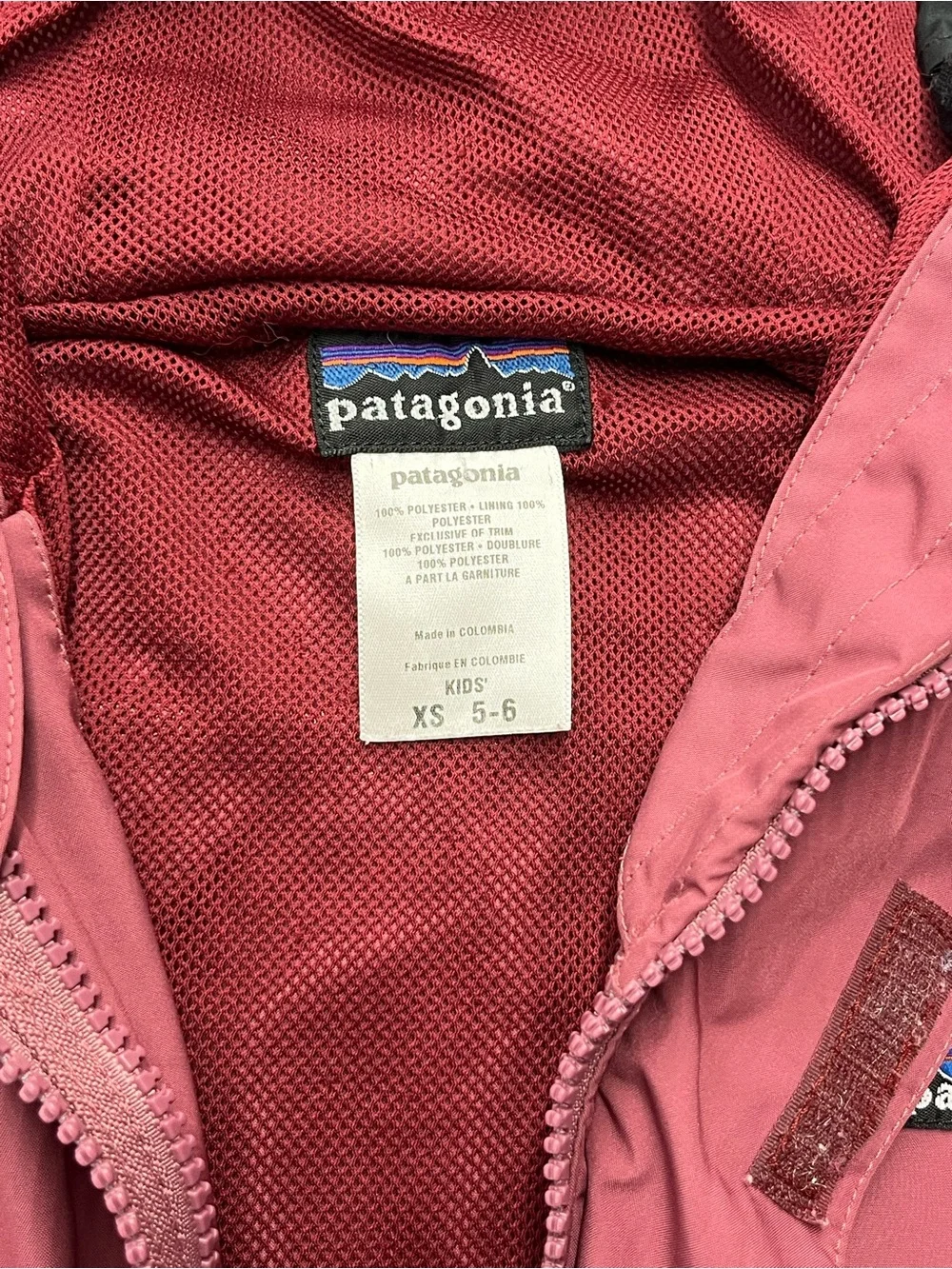 Patagonia Kids Hooded Rain Jacket Shell Kids Size 5-6